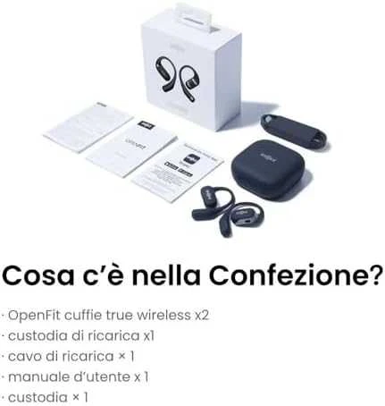 Ausinės Shokz OpenFit, Juodos spalvos