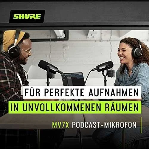 Shure MV7X Juodas studijinis mikrofonas