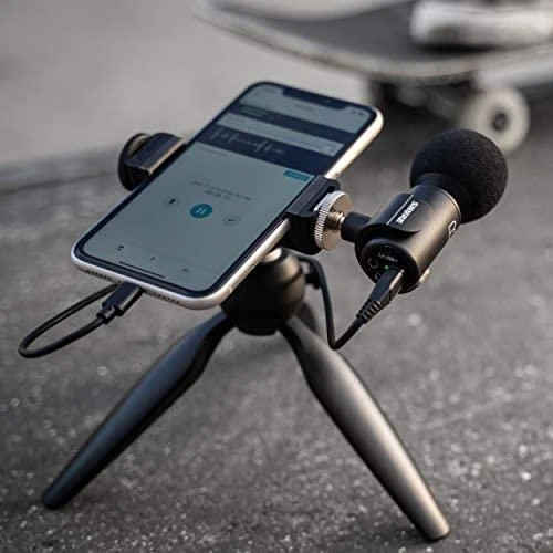 Shure Motiv MV88+DIG mikrofonas, juodas