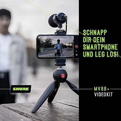 Shure Motiv MV88+DIG mikrofonas, juodas