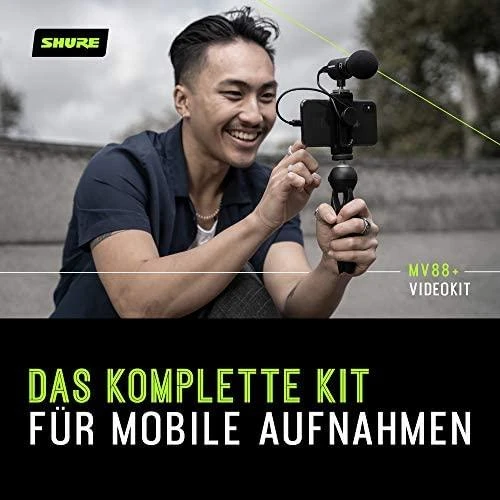 Shure Motiv MV88+DIG mikrofonas, juodas