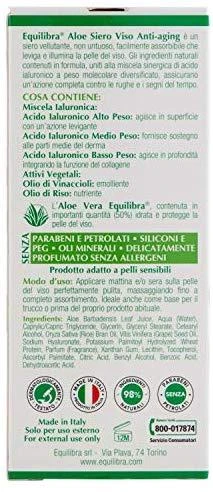 Equilibra Face Aloe Antiag veido serumas nuo raukšlių 30ml
