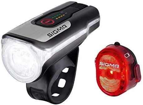 SIGMA AURA 80 USB priekinis žibintas + NUGGET II galinis žibintas