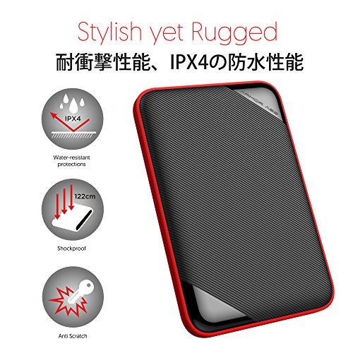 Kietasis diskas išorinis HDD Silicon Power šarvas A62 5TB Juoda ir raudona (SP050TBPHD62LS3K)