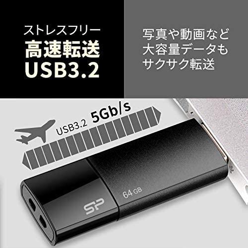 SILICON POWER atmintis USB Blaze B05 64GB USB 3.2 Juodas
