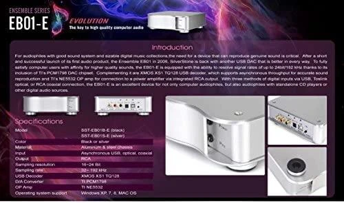 SilverStone SST-EB01S-E Ensemble Digital to Analog Converter – sidabro spalvos