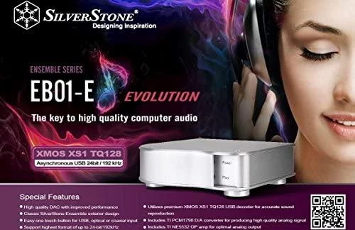 SilverStone SST-EB01S-E Ensemble Digital to Analog Converter – sidabro spalvos