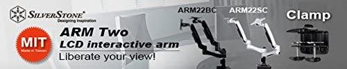 Laikiklis SST-ARM22BC (SST-ARM22BC) „SilverStone“ laikrodžio stalas su 2 monitoriais