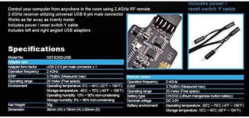 SilverStone SST-ES02-USB, nuotolinio valdymo pultas kompiuterio įjungimui / išjungimui