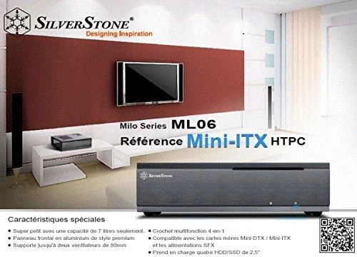 SilverStone Milo 06B USB 3.0 x 2, Mic x1, Spk x1, Juodas, ITX, Maitinimo šaltinis nėra