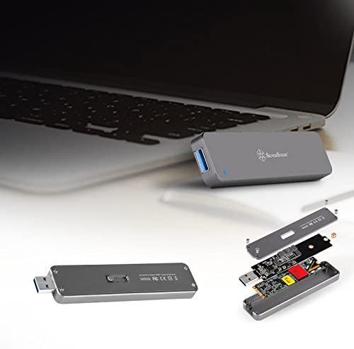 Kištukinis SilverStone M.2 SATA raktas B - USB 3.2 Gen 2 MS09 (SST- MS09C)