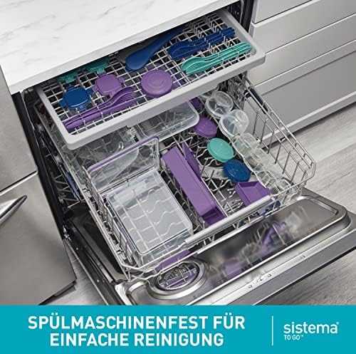 Sistema Bento To Go 1650ml: Dėžutė maistui su 5 skyreliais ir puodeliu