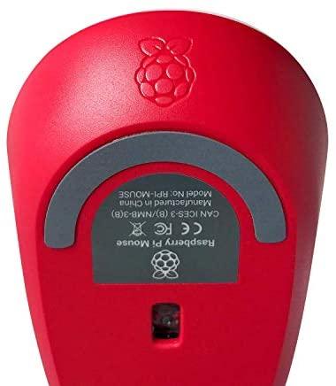 Oficiali Raspberry Pi modelio 4B/3B+/3B/2B pelė, raudonai balta