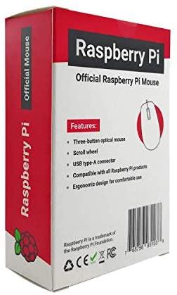 Oficiali Raspberry Pi modelio 4B/3B+/3B/2B pelė, raudonai balta