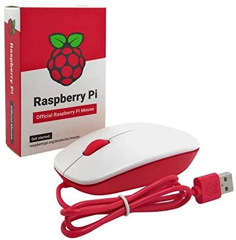 Oficiali Raspberry Pi modelio 4B/3B+/3B/2B pelė, raudonai balta