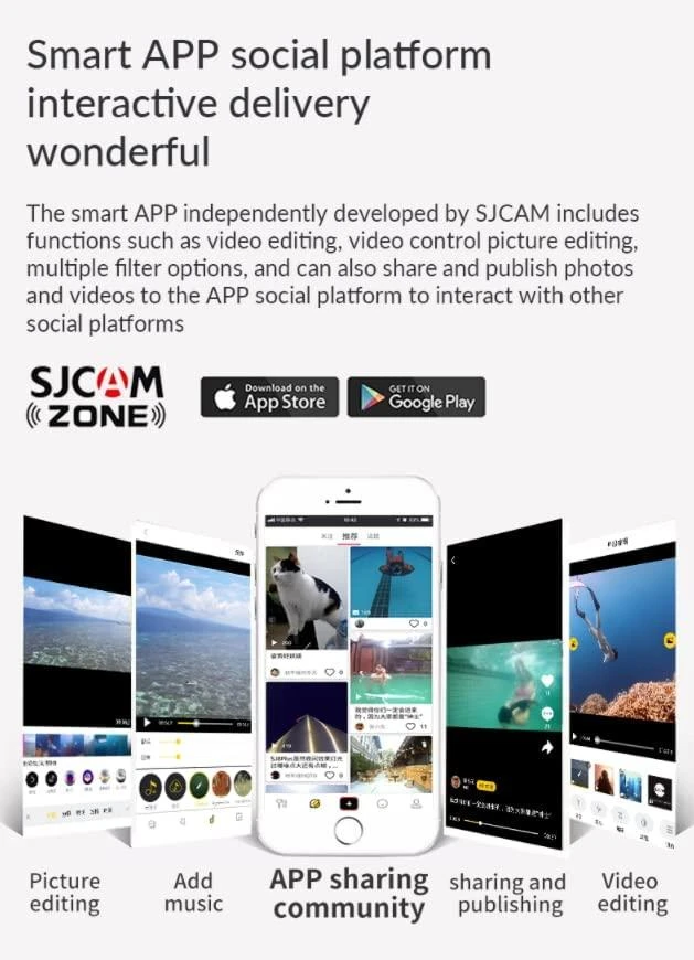 Veiksmo Kamera - SJCAM A50 Naktinis Režimas, Atsparus Vandeniui, Juoda