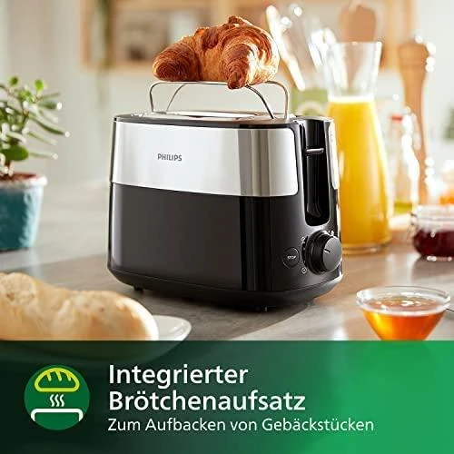 Skrudintuvas Philips Daily Collection Toaster HD2516/90, Juodas