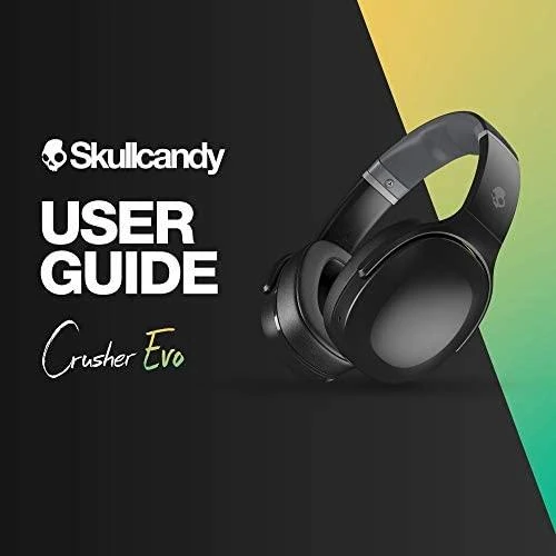 Skullcandy Crusher Evo „Sensory Bass“ ausinės su asmeniniu garsu, Juodos spalvos