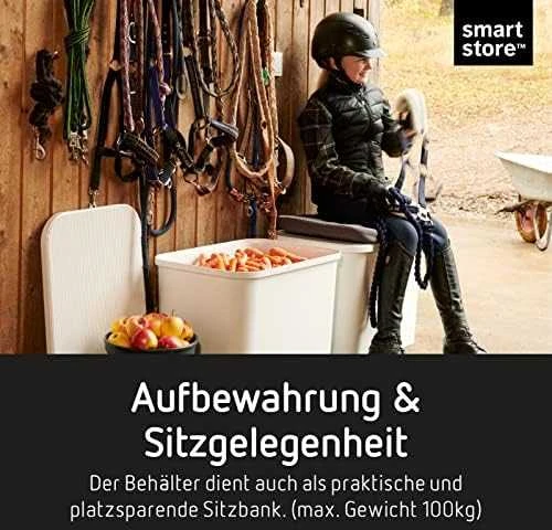 Orthex SmartStore Collect rūšiavimo rinkinys su faneros dangteliu, 76 L, baltas
