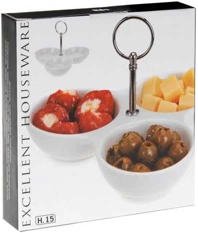 KOOPMAN PIECES Porcelianiniai dubenys padažams, padažams ir užkandžiams - 3 vnt