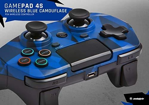 Įvairūs „Snakebyte Playstation“ valdikliai ŽAIDIMAS: PAD 4 S WIRELESS Camouflage Blau (PS4)