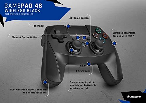 Diverse „Snakebyte Playstation Controller“ ŽAIDIMAS: PAD 4 S WIRELESS Juodas (PS4)