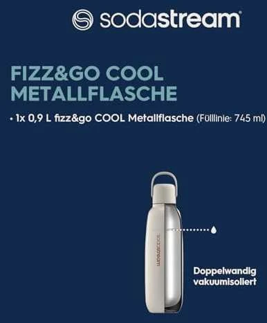 Buteliukas Sodastream Fizz & GO DWS, 0,9 l, Smėlio spalvos