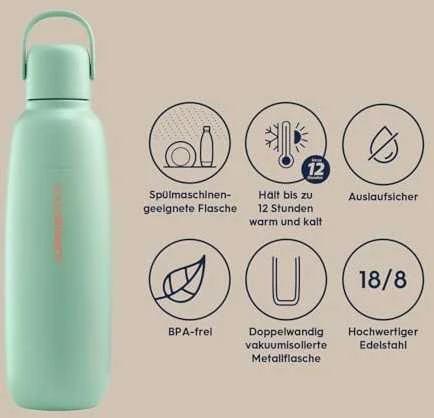 Buteliukas Sodastream Fizz & GO DWS, 0,9 l, Mėtų spalvos