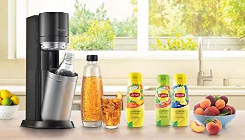 Lipton juodosios šaltosios arbatos, persikų skonio SodaStream sirupas, 440ml