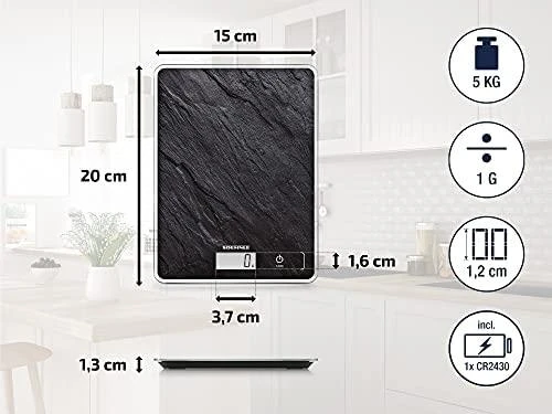Namų ir virtuvės prietaisai - Soehnle Scale Compact 300 5kg Balta