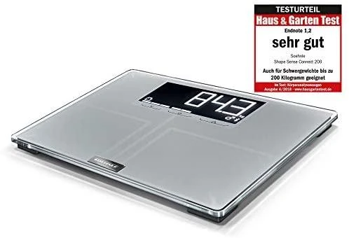 SOH Soehnle Shape Sense Connect 200 Stačiakampis Sidabras Elektroninės vonios svarstyklės