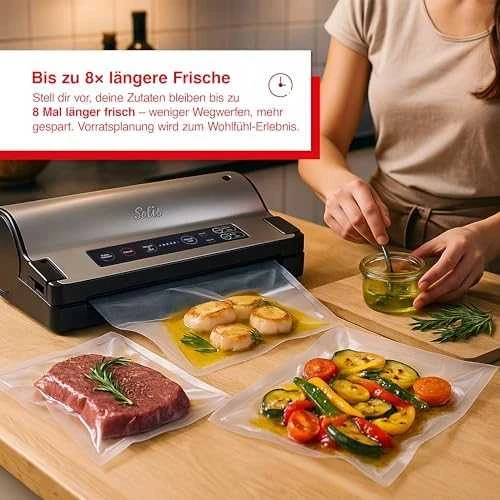 SOLIS Vacuum Sealer Vac Prestige Electrical, Nerūdijantis plienas/ juodas, 130 W,