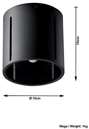 Sollux Lighting Lubinis šviestuvas INEZ juodas