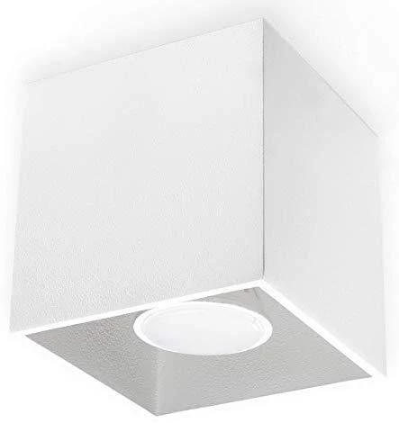 Lubinis šviestuvas Sollux Plafonas QUAD 1 baltas