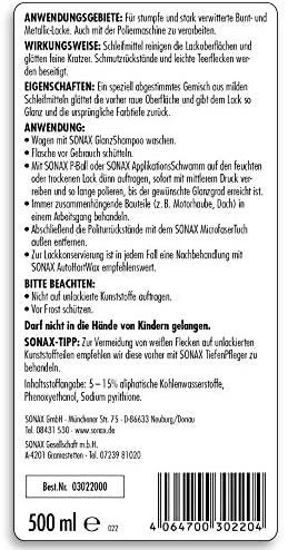 SONAX Polirolis lako atnaujinimui, 500ml 302200