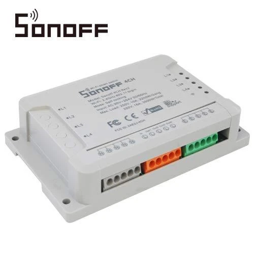 Sonoff 4-kanalų išmani relė valdoma WiFi - 230VAC 2200W
