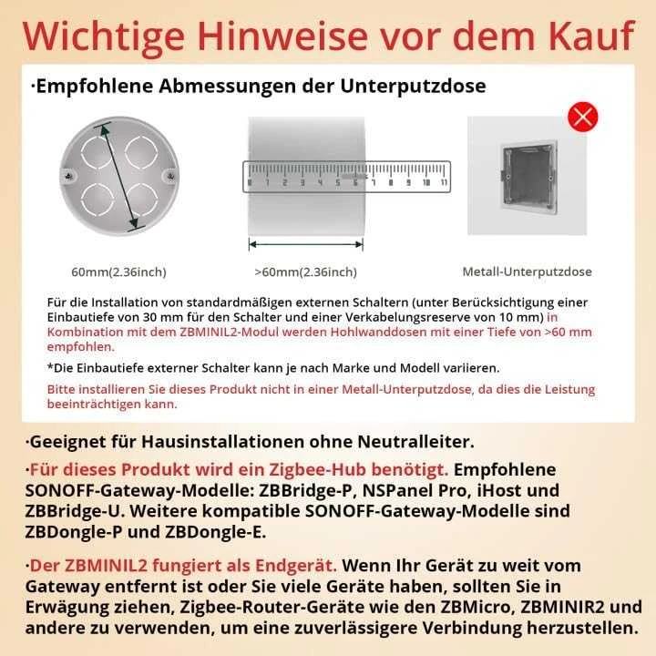 Sonoff ZBmini-L2 Extreme Zigbee 1 kanalo relė 6A