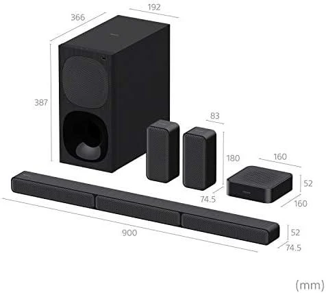 Namų kino sistema Sony | HT-S40R 5.1ch Home Cinema Soundbar with Wireless Rear Speakers | Juodas | No | USB port | Wi-Fi | Bluetooth | Belaidė jungtis