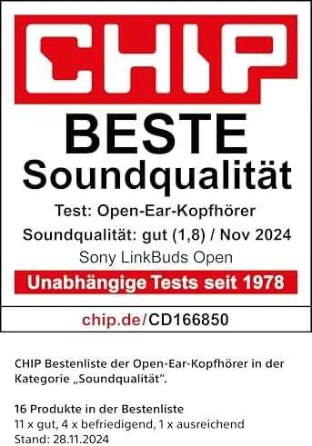 Ausinės Sony LinkBuds Open, Baltos spalvos