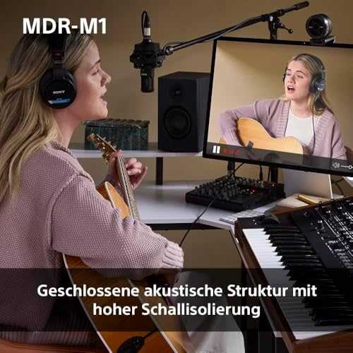 Sony MDR-M1 uždaros studijinės ausinės, Juodos
