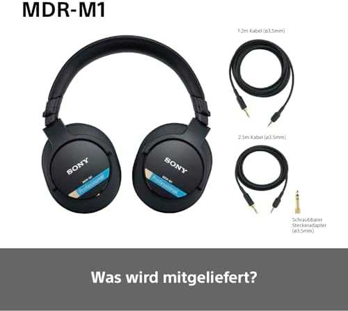 Sony MDR-M1 uždaros studijinės ausinės, Juodos