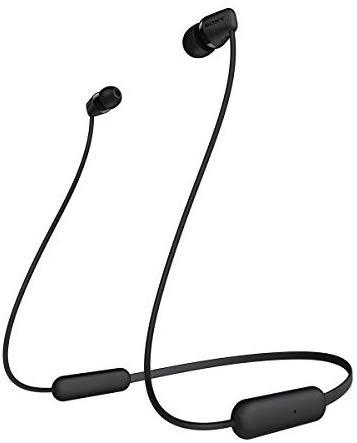 Belaidės į ausį įdedamos ausinės Sony WI-C200B, juodos