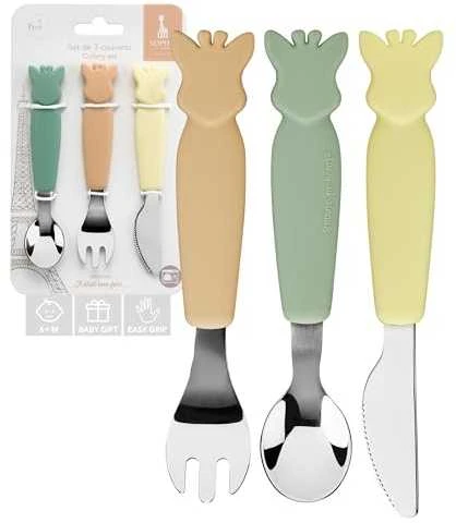 VULLI metaliniai stalo įrankiai SOPHIE LA GIRAFE, 6m+, multicolour, 010005