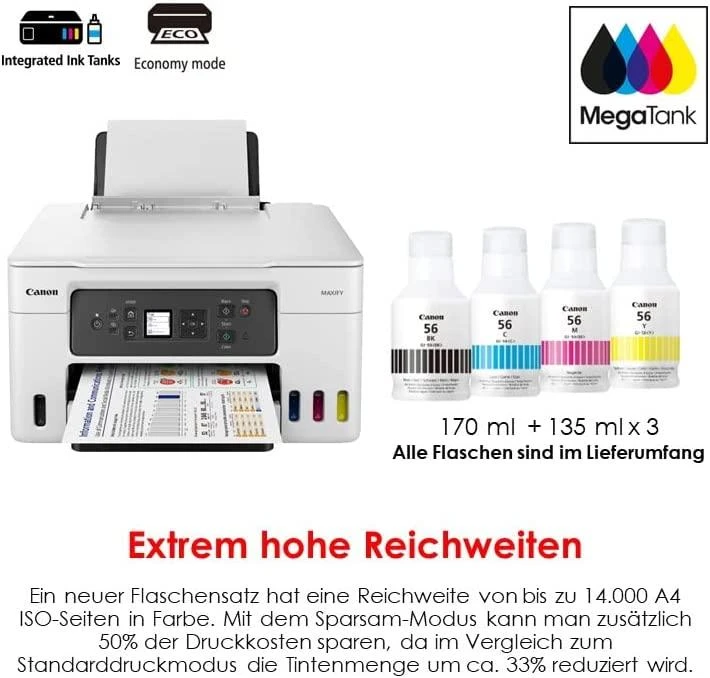 Canon MAXIFY GX3050 Spausdintuvas rašalinis spalvotas MFP A4 18 ppm USB Wi-Fi