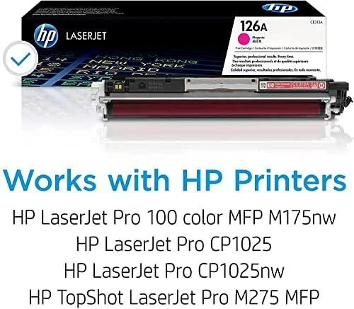 Hewlett Packard (HP) HP 126A purpurinė tonerio kasetė, 1000 puslapių, skirta „Color LaserJet CP1025“, „Pro 100“, „Pro 200“, „M275“ serijoms