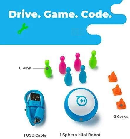 „Sphero Mini“ robotas kamuolys – robotas Mėlyna/ baltas, plastikinis, ne