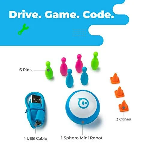 „Sphero Mini“ robotas kamuolys – robotas Mėlyna/ baltas, plastikinis, ne