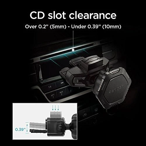 Spigen Magnetinis CD laikiklis automobiliui QS24 Juodas