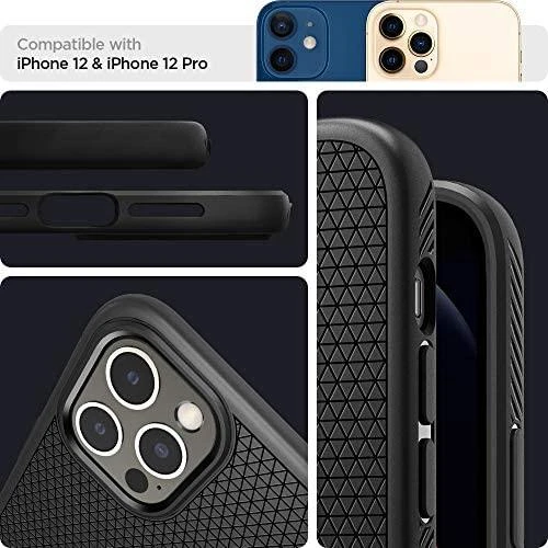 Spigen Liquid Air dėklas skirtas Apple iPhone 12 Pro / 12, spalva - Matte Black