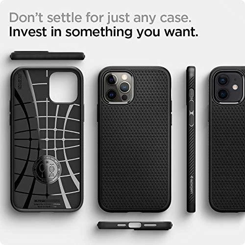 Spigen Liquid Air dėklas skirtas Apple iPhone 12 Pro / 12, spalva - Matte Black